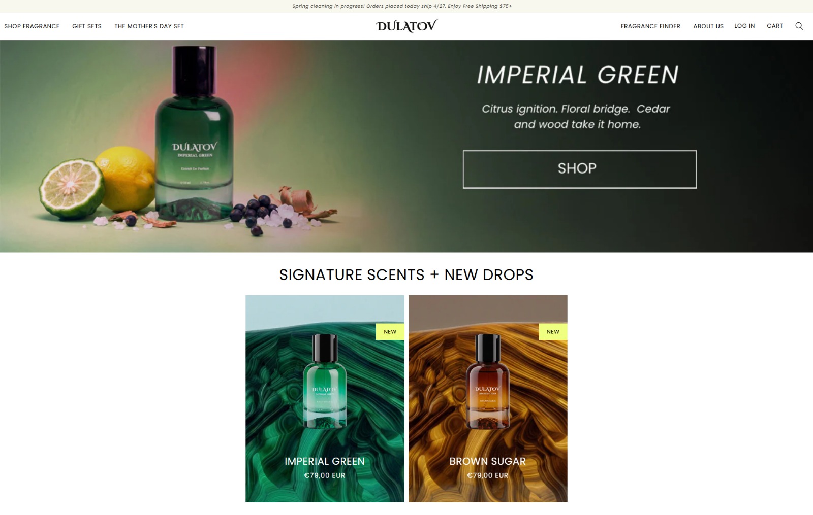 Dulatov Fragrances Luxury Fragrance E-Commerce Experience